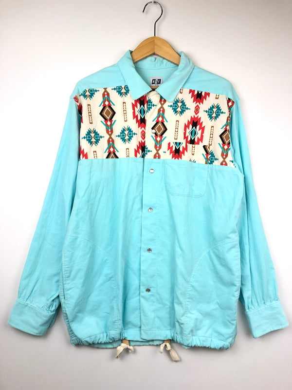 【中古品】【メンズ】 AiE エーアイイー Open Collar Corduroy Shirt オープンカラーコーデュロイシャツ トップス 140-260819-SH-16-hon サイズ：S カラー：ライトブルー 万代Net店