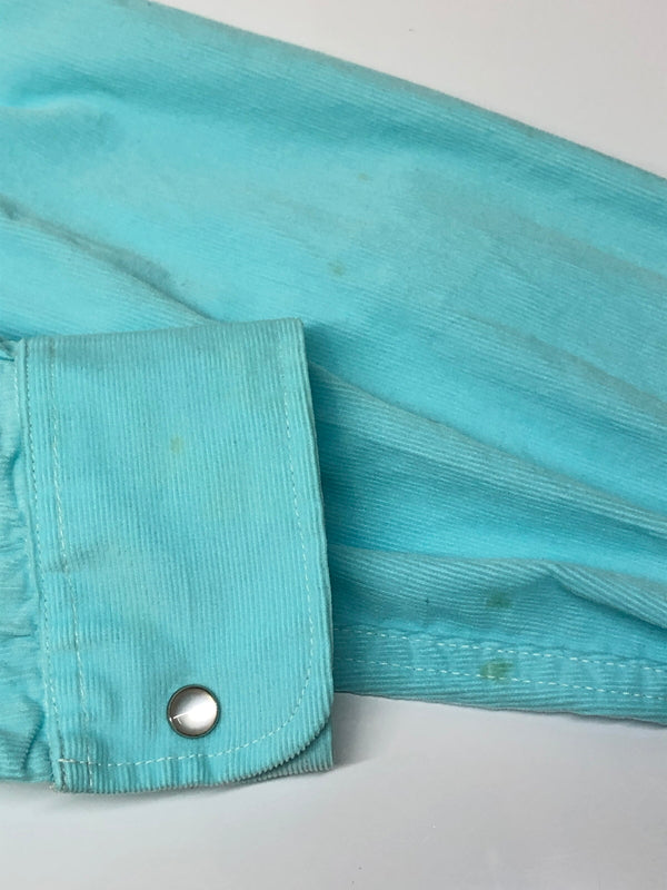 【中古品】【メンズ】 AiE エーアイイー Open Collar Corduroy Shirt オープンカラーコーデュロイシャツ トップス 140-260819-SH-16-hon サイズ：S カラー：ライトブルー 万代Net店