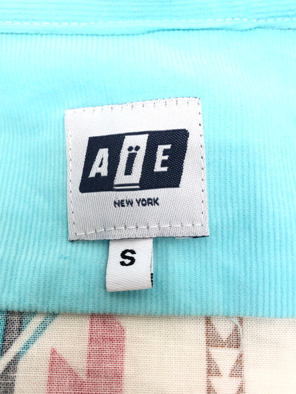 【中古品】【メンズ】 AiE エーアイイー Open Collar Corduroy Shirt オープンカラーコーデュロイシャツ トップス 140-260819-SH-16-hon サイズ：S カラー：ライトブルー 万代Net店