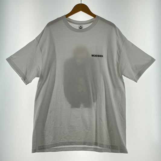 【中古品】【メンズ】 WACKOMARIA ワコマリア × THE DARK KNIGHT ザ ダークナイト 別注コラボ CREW NECK T-SHIRT JOKER クール ネック Ｔシャツ ジョーカー 半袖 トップス 140-260615-sa-04-tei サイズ：XL カラー：ホワイト 万代Net店