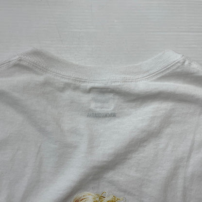 【中古品】【メンズ】 WACKOMARIA ワコマリア × THE DARK KNIGHT ザ ダークナイト 別注コラボ CREW NECK T-SHIRT JOKER クール ネック Ｔシャツ ジョーカー 半袖 トップス 140-260615-sa-04-tei サイズ：XL カラー：ホワイト 万代Net店