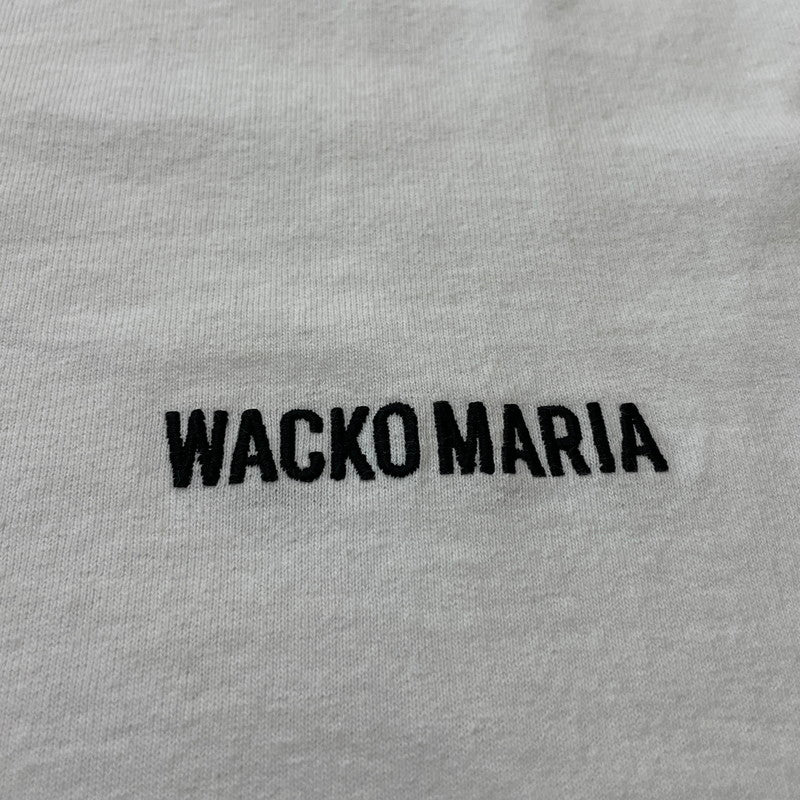 【中古品】【メンズ】 WACKOMARIA ワコマリア × THE DARK KNIGHT ザ ダークナイト 別注コラボ CREW NECK T-SHIRT JOKER クール ネック Ｔシャツ ジョーカー 半袖 トップス 140-260615-sa-04-tei サイズ：XL カラー：ホワイト 万代Net店