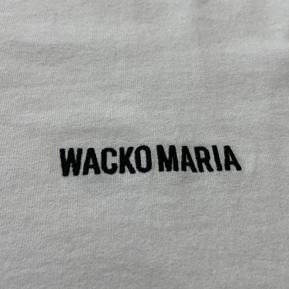 【中古品】【メンズ】 WACKOMARIA ワコマリア × THE DARK KNIGHT ザ ダークナイト 別注コラボ CREW NECK T-SHIRT JOKER クール ネック Ｔシャツ ジョーカー 半袖 トップス 140-260615-sa-04-tei サイズ：XL カラー：ホワイト 万代Net店