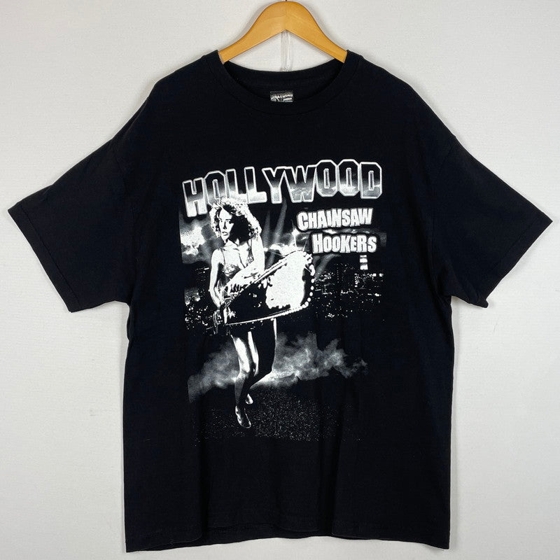 【中古品】【メンズ】 WACKO MARIA ワコマリア HOLLYWOOD CHAINSAW HOOKERS18 ハロー ウッド チェンソー 半袖 トップス 140-260615-sa-05-tei サイズ：XL カラー：ブラック 万代Net店