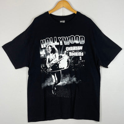 【中古品】【メンズ】 WACKO MARIA ワコマリア HOLLYWOOD CHAINSAW HOOKERS18 ハロー ウッド チェンソー 半袖 トップス 140-260615-sa-05-tei サイズ：XL カラー：ブラック 万代Net店