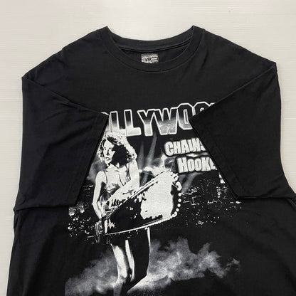 【中古品】【メンズ】 WACKO MARIA ワコマリア HOLLYWOOD CHAINSAW HOOKERS18 ハロー ウッド チェンソー 半袖 トップス 140-260615-sa-05-tei サイズ：XL カラー：ブラック 万代Net店