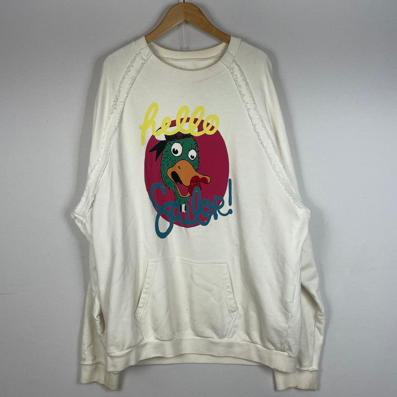 【中古品】【メンズ】 MAISON MARGIELA メゾン マルジェラ GRAPHIC PRINT SWEAT S30GU0083 グラフィック ペイント スウェット 長袖 トップス 141-260615-sa-09-tei サイズ：50 カラー：ホワイト 万代Net店