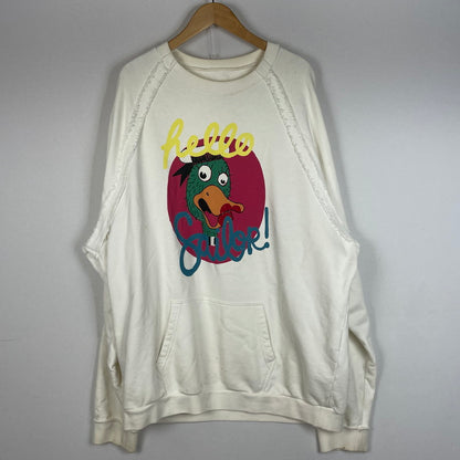 【中古品】【メンズ】 MAISON MARGIELA メゾン マルジェラ GRAPHIC PRINT SWEAT S30GU0083 グラフィック ペイント スウェット 長袖 トップス 141-260615-sa-09-tei サイズ：50 カラー：ホワイト 万代Net店