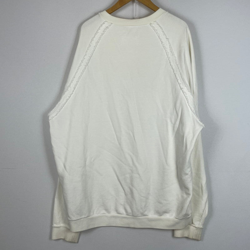 【中古品】【メンズ】 MAISON MARGIELA メゾン マルジェラ GRAPHIC PRINT SWEAT S30GU0083 グラフィック ペイント スウェット 長袖 トップス 141-260615-sa-09-tei サイズ：50 カラー：ホワイト 万代Net店
