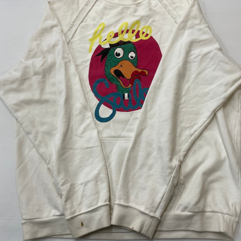 【中古品】【メンズ】 MAISON MARGIELA メゾン マルジェラ GRAPHIC PRINT SWEAT S30GU0083 グラフィック ペイント スウェット 長袖 トップス 141-260615-sa-09-tei サイズ：50 カラー：ホワイト 万代Net店