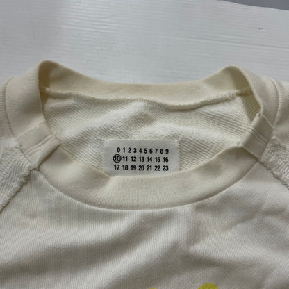 【中古品】【メンズ】 MAISON MARGIELA メゾン マルジェラ GRAPHIC PRINT SWEAT S30GU0083 グラフィック ペイント スウェット 長袖 トップス 141-260615-sa-09-tei サイズ：50 カラー：ホワイト 万代Net店