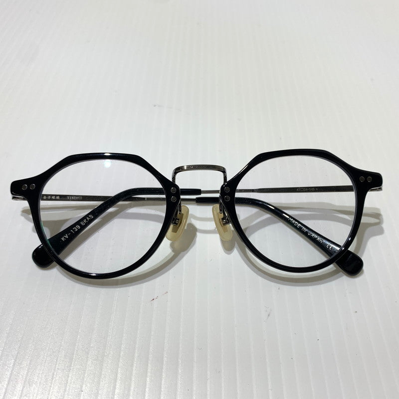 【中古品】【メンズ】 金子眼鏡 カネコメガネ BKAS KV-139 ヴィンテージ シリーズ メガネ サングラス アイウェア カネコオプティカル 203-260622-ko-04-tei サイズ：47□24-145 カラー：ブラック 万代Net店