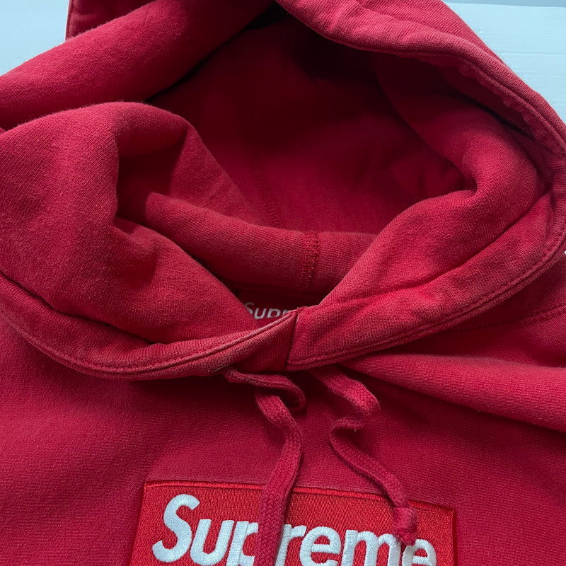 【現状渡し品】【メンズ】 SUPREME シュプリーム BOXLOGO HOODED SWEATSHIRT ボックスロゴ フーディ スウェット 長袖 トップス 149-260615-sa-01-tei サイズ：L カラー：レッド 万代Net店