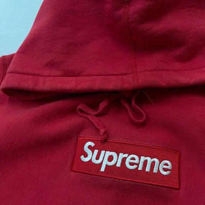【現状渡し品】【メンズ】 SUPREME シュプリーム BOXLOGO HOODED SWEATSHIRT ボックスロゴ フーディ スウェット 長袖 トップス 149-260615-sa-01-tei サイズ：L カラー：レッド 万代Net店