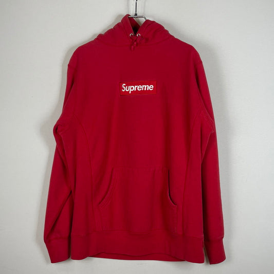 【現状渡し品】【メンズ】 SUPREME シュプリーム BOXLOGO HOODED SWEATSHIRT ボックスロゴ フーディ スウェット 長袖 トップス 149-260615-sa-01-tei サイズ：L カラー：レッド 万代Net店