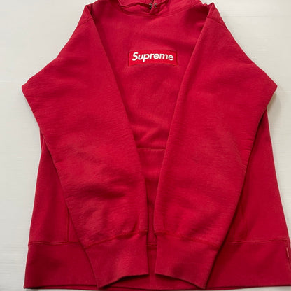【現状渡し品】【メンズ】 SUPREME シュプリーム BOXLOGO HOODED SWEATSHIRT ボックスロゴ フーディ スウェット 長袖 トップス 149-260615-sa-01-tei サイズ：L カラー：レッド 万代Net店