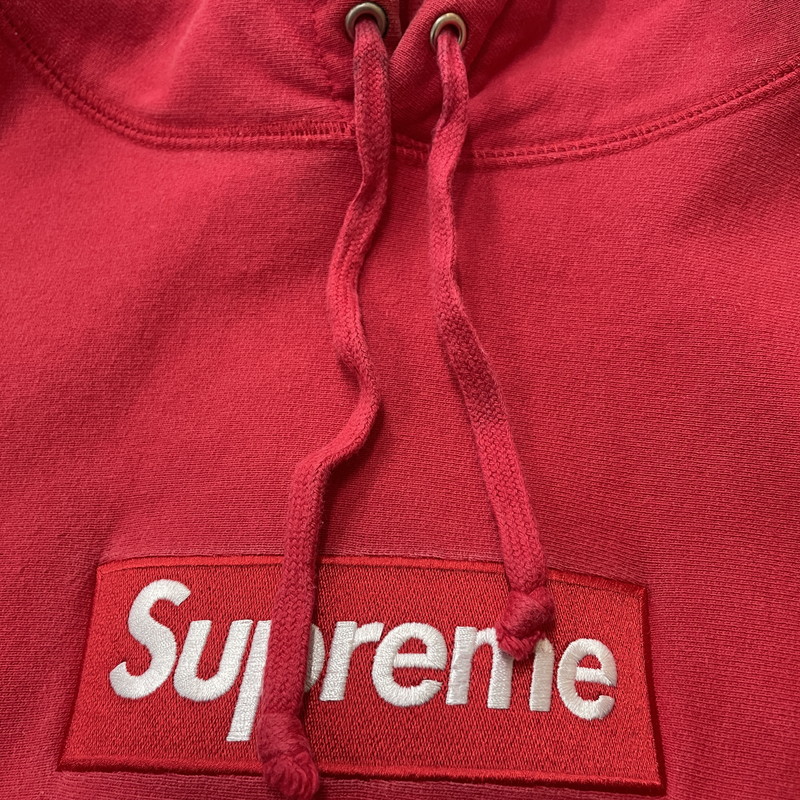 【現状渡し品】【メンズ】 SUPREME シュプリーム BOXLOGO HOODED SWEATSHIRT ボックスロゴ フーディ スウェット 長袖 トップス 149-260615-sa-01-tei サイズ：L カラー：レッド 万代Net店