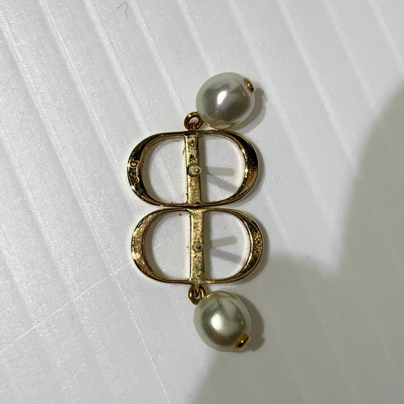 【中古品】【レディース】 Dior ディオール CD LOGO PEARL EARRINGS CDロゴ パールピアス アクセサリー イヤリング 182-260622-ko-11-tei カラー：ゴールドカラー 万代Net店