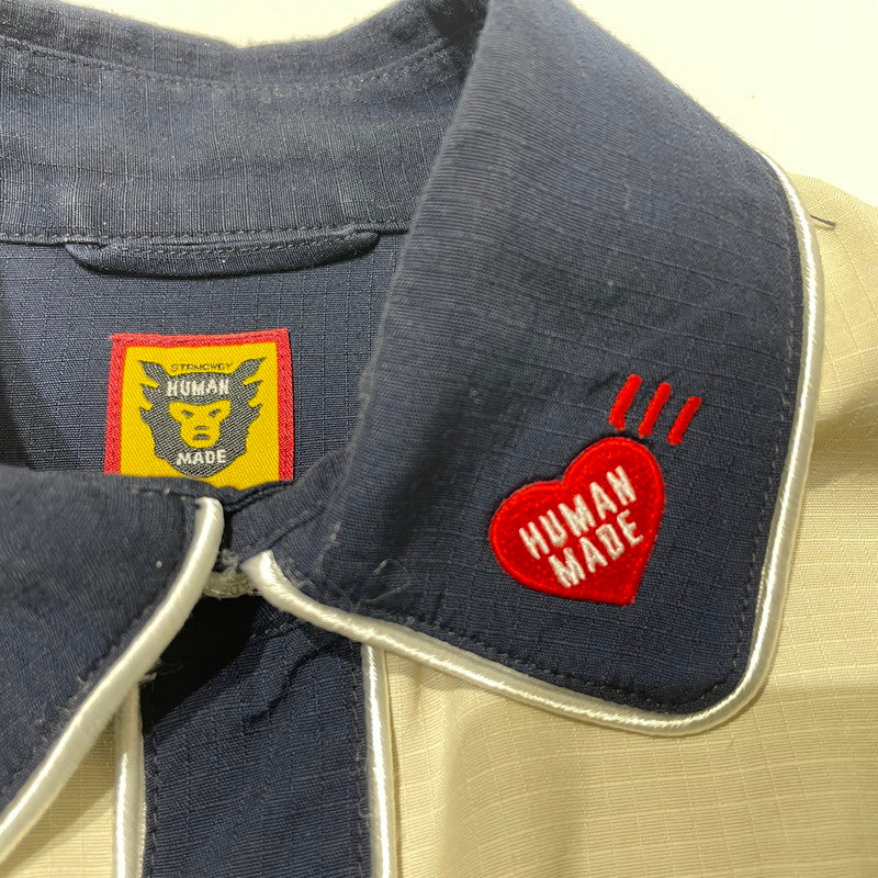 【中古品】【メンズ】 HUMANMADE ヒューマンメイド WEATERN SHIRT HM23SH014 ウェスタン シャツ 半袖 トップス 142-260617-sa-03-tei サイズ：M カラー：ネイビー 万代Net店