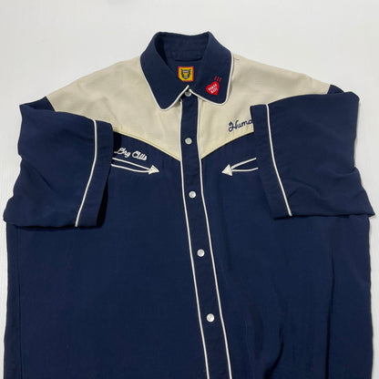【中古品】【メンズ】 HUMANMADE ヒューマンメイド WEATERN SHIRT HM23SH014 ウェスタン シャツ 半袖 トップス 142-260617-sa-03-tei サイズ：M カラー：ネイビー 万代Net店