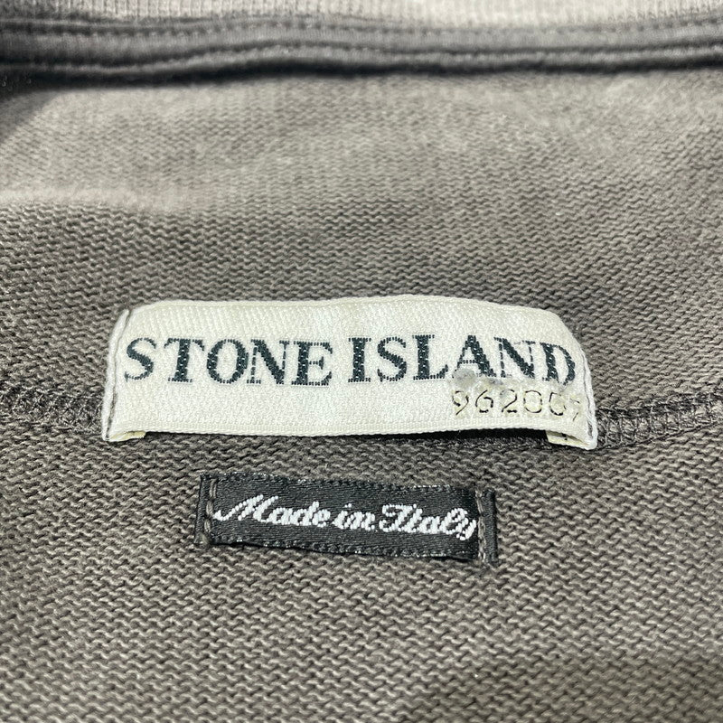 【中古品】【メンズ】 STONE ISLAND ストーン アイランド 00's HALF ZIP SWEAT 2000年 ハーフ ジップ スウェット 長袖 トップス 141-260617-sa-01-tei サイズ：L カラー：グレー 万代Net店