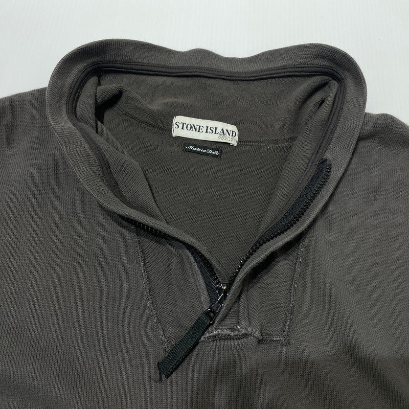 【中古品】【メンズ】 STONE ISLAND ストーン アイランド 00's HALF ZIP SWEAT 2000年 ハーフ ジップ スウェット 長袖 トップス 141-260617-sa-01-tei サイズ：L カラー：グレー 万代Net店