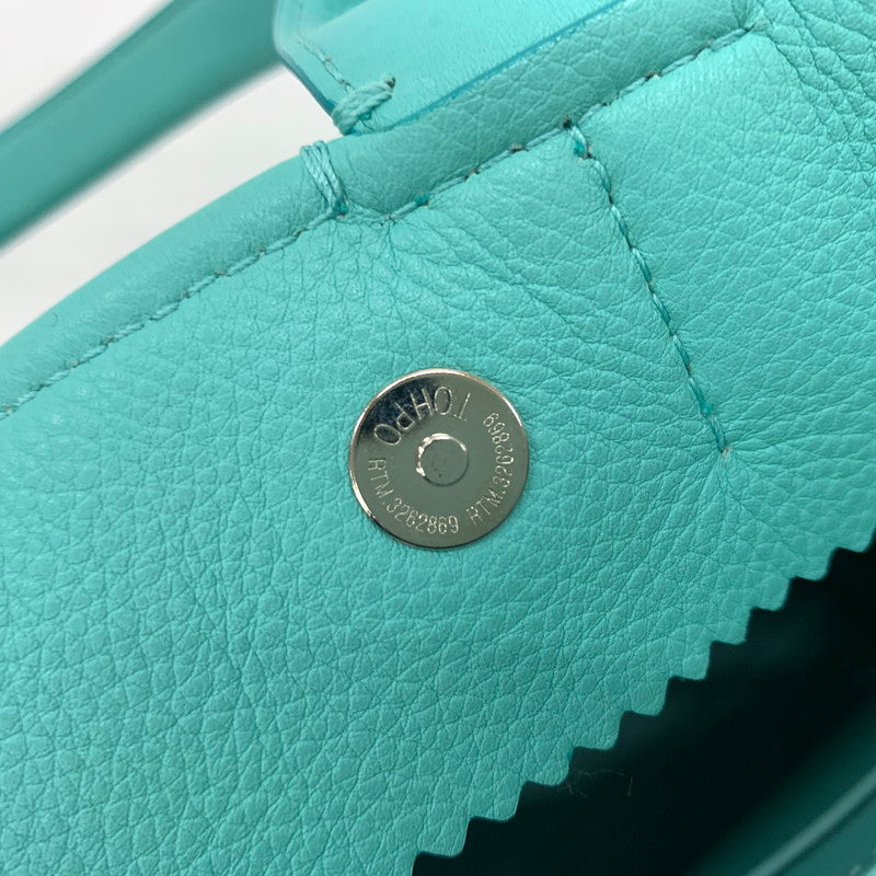【中古品】【メンズ/レディース】 Tiffany & Co. ティファニー バイカラー2WAY トートバッグ カバン カラーブロック レザーバッグ 180-260622-ko-01-tei カラー：ホワイト/ブルー 万代Net店