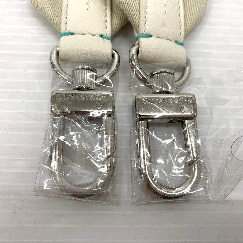 【中古品】【メンズ/レディース】 Tiffany & Co. ティファニー バイカラー2WAY トートバッグ カバン カラーブロック レザーバッグ 180-260622-ko-01-tei カラー：ホワイト/ブルー 万代Net店