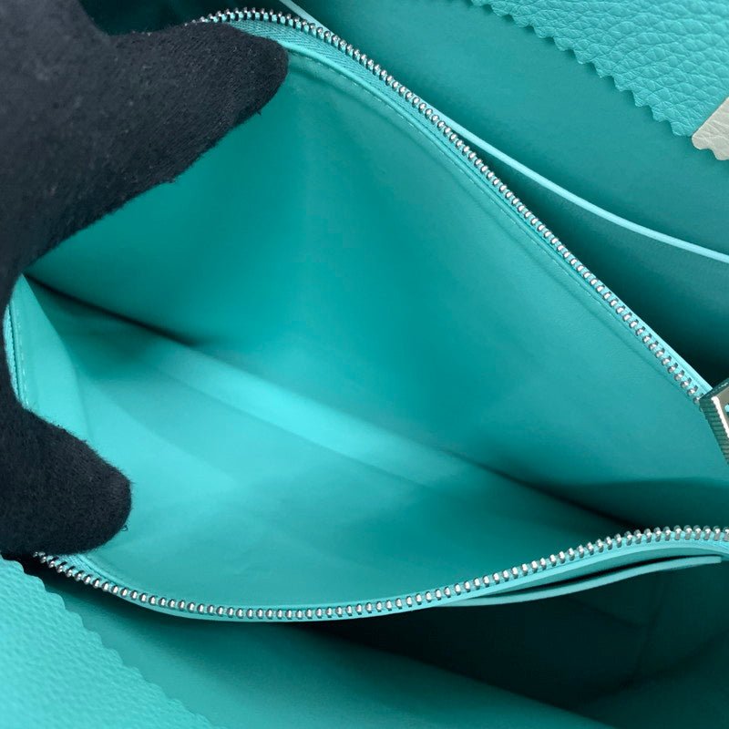 【中古品】【メンズ/レディース】 Tiffany & Co. ティファニー バイカラー2WAY トートバッグ カバン カラーブロック レザーバッグ 180-260622-ko-01-tei カラー：ホワイト/ブルー 万代Net店