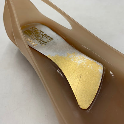 【現状渡し品】【レディース】 Salvatore Ferragamo サルヴァトーレ・フェラガモ RUBBER PUMPS ラバーパンプス 靴 サンダルシューズ 167-260622-ko-21-tei サイズ：7 カラー：ベージュ 万代Net店