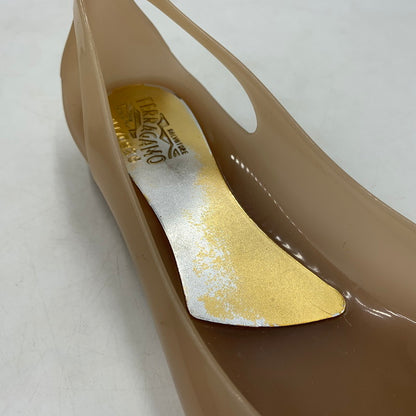 【現状渡し品】【レディース】 Salvatore Ferragamo サルヴァトーレ・フェラガモ RUBBER PUMPS ラバーパンプス 靴 サンダルシューズ 167-260622-ko-21-tei サイズ：7 カラー：ベージュ 万代Net店