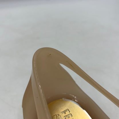【現状渡し品】【レディース】 Salvatore Ferragamo サルヴァトーレ・フェラガモ RUBBER PUMPS ラバーパンプス 靴 サンダルシューズ 167-260622-ko-21-tei サイズ：7 カラー：ベージュ 万代Net店