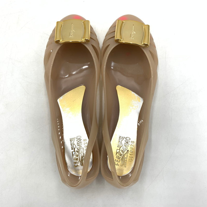 【現状渡し品】【レディース】 Salvatore Ferragamo サルヴァトーレ・フェラガモ RUBBER PUMPS ラバーパンプス 靴 サンダルシューズ 167-260622-ko-21-tei サイズ：7 カラー：ベージュ 万代Net店