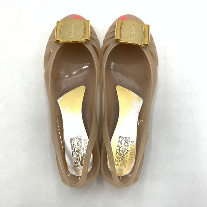 【現状渡し品】【レディース】 Salvatore Ferragamo サルヴァトーレ・フェラガモ RUBBER PUMPS ラバーパンプス 靴 サンダルシューズ 167-260622-ko-21-tei サイズ：7 カラー：ベージュ 万代Net店