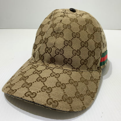 【現状渡し品】【メンズ】 GUCCI グッチ GG CANVAS BASEBALL CAP 200035 キャンバス ベースボール キャップ 帽子 183-260622-ko-14-tei サイズ：59cm カラー：柄 万代Net店