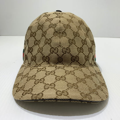 【現状渡し品】【メンズ】 GUCCI グッチ GG CANVAS BASEBALL CAP 200035 キャンバス ベースボール キャップ 帽子 183-260622-ko-14-tei サイズ：59cm カラー：柄 万代Net店
