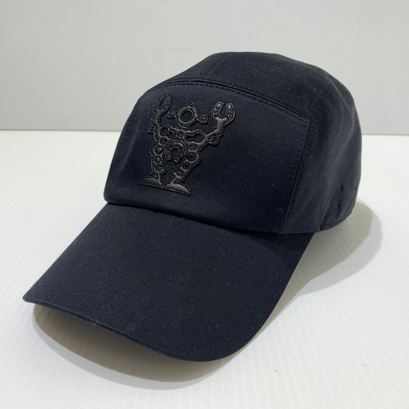【中古品】【メンズ】 HERMES エルメス ROBOT COTTON CAP ロボット コットンキャップ 帽子 183-260622-ko-13-tei サイズ：60 カラー：ブラック 万代Net店