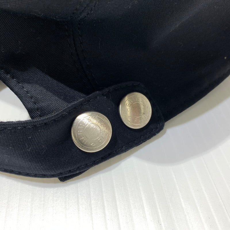 【中古品】【メンズ】 HERMES エルメス ROBOT COTTON CAP ロボット コットンキャップ 帽子 183-260622-ko-13-tei サイズ：60 カラー：ブラック 万代Net店
