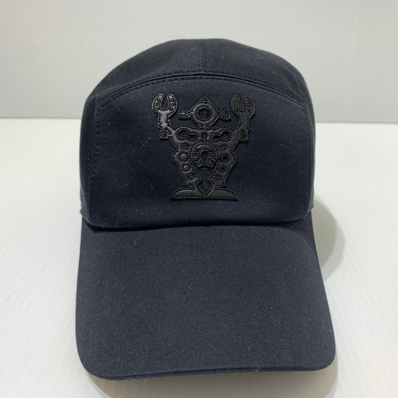 【中古品】【メンズ】 HERMES エルメス ROBOT COTTON CAP ロボット コットンキャップ 帽子 183-260622-ko-13-tei サイズ：60 カラー：ブラック 万代Net店
