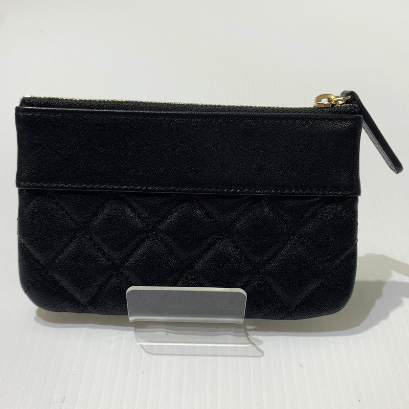 【中古品】【メンズ/レディース】 CHANEL シャネル LAMBSKIN MATELASSE POUCH ラムスキン マトラッセポーチ 財布 小物入れ 181-260622-ko-10-tei カラー：ブラック 万代Net店