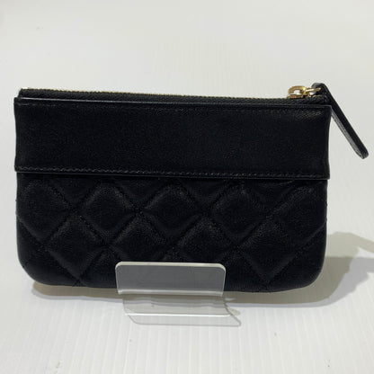 【中古品】【メンズ/レディース】 CHANEL シャネル LAMBSKIN MATELASSE POUCH ラムスキン マトラッセポーチ 財布 小物入れ 181-260622-ko-10-tei カラー：ブラック 万代Net店
