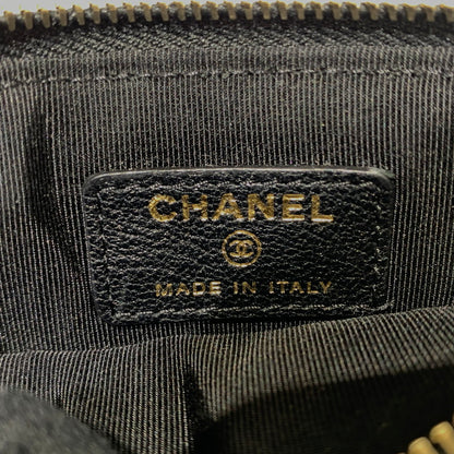 【中古品】【メンズ/レディース】 CHANEL シャネル LAMBSKIN MATELASSE POUCH ラムスキン マトラッセポーチ 財布 小物入れ 181-260622-ko-10-tei カラー：ブラック 万代Net店