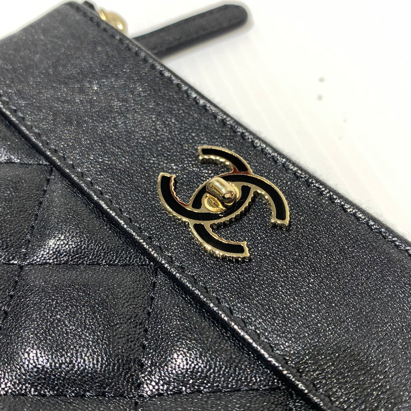 【中古品】【メンズ/レディース】 CHANEL シャネル LAMBSKIN MATELASSE POUCH ラムスキン マトラッセポーチ 財布 小物入れ 181-260622-ko-10-tei カラー：ブラック 万代Net店