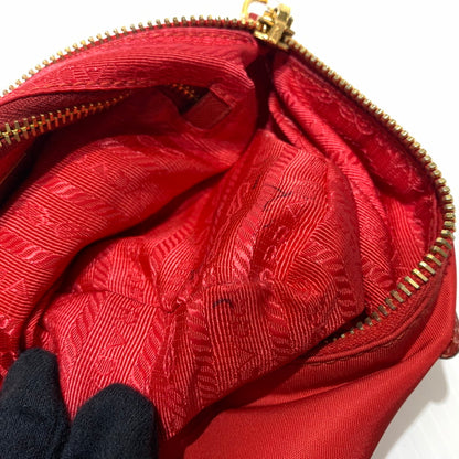 【現状渡し品】【メンズ/レディース】 PRADA プラダ NYLON POUCH ナイロンポーチ アクセサリー 小物入れ 182-260622-ko-12-tei カラー：レッド 万代Net店