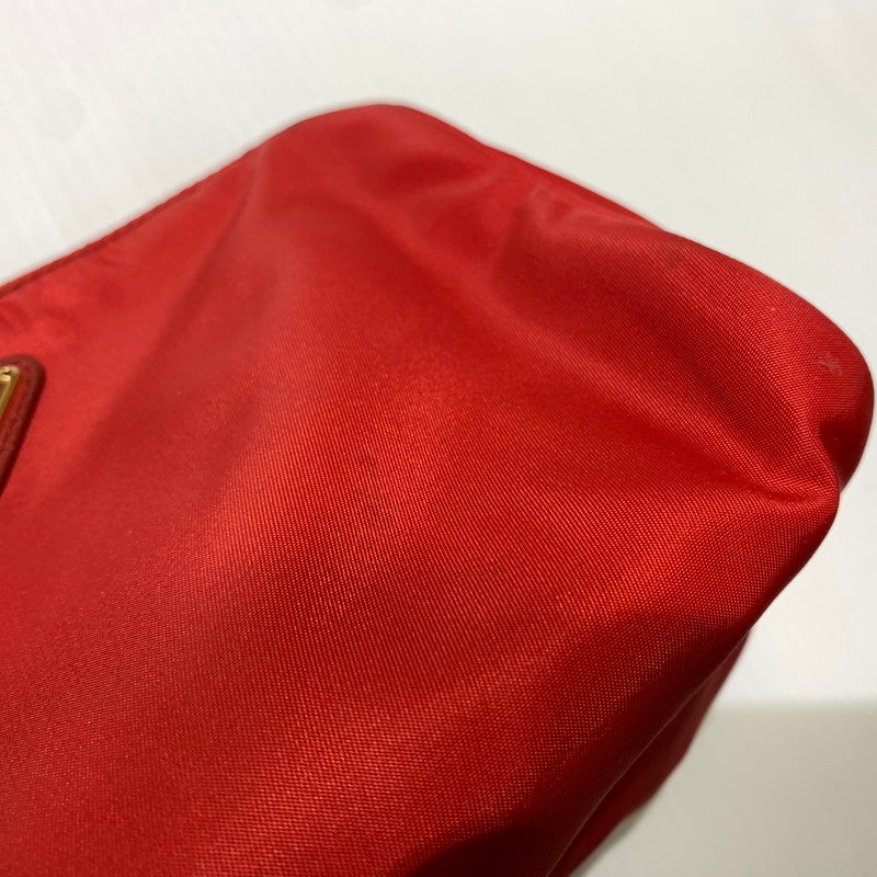 【現状渡し品】【メンズ/レディース】 PRADA プラダ NYLON POUCH ナイロンポーチ アクセサリー 小物入れ 182-260622-ko-12-tei カラー：レッド 万代Net店