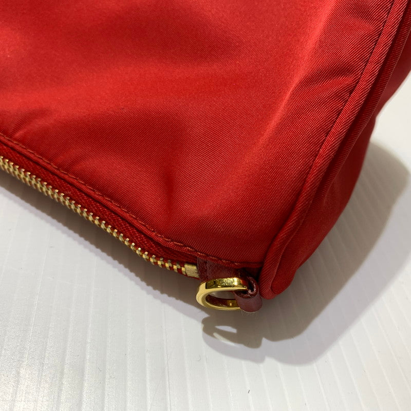 【現状渡し品】【メンズ/レディース】 PRADA プラダ NYLON POUCH ナイロンポーチ アクセサリー 小物入れ 182-260622-ko-12-tei カラー：レッド 万代Net店