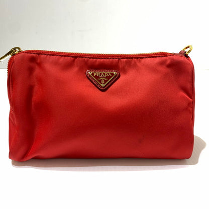 【現状渡し品】【メンズ/レディース】 PRADA プラダ NYLON POUCH ナイロンポーチ アクセサリー 小物入れ 182-260622-ko-12-tei カラー：レッド 万代Net店