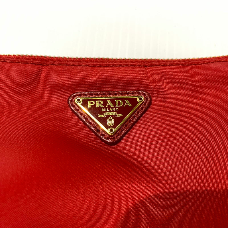【現状渡し品】【メンズ/レディース】 PRADA プラダ NYLON POUCH ナイロンポーチ アクセサリー 小物入れ 182-260622-ko-12-tei カラー：レッド 万代Net店