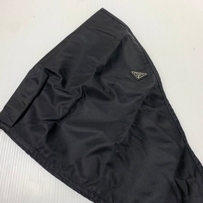 【中古品】【メンズ/レディース】 PRADA プラダ RENYLON SCARF ナイロン スカーフ アクセサリー 183-260622-ko-07-tei サイズ：110 カラー：ブラック 万代Net店