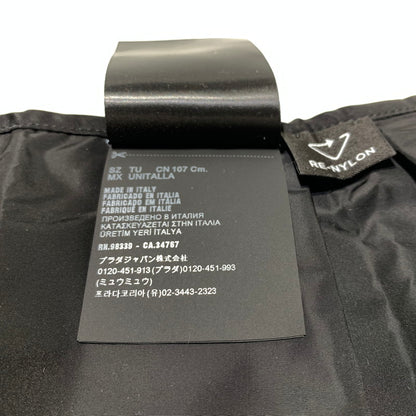 【中古品】【メンズ/レディース】 PRADA プラダ RENYLON SCARF ナイロン スカーフ アクセサリー 183-260622-ko-07-tei サイズ：110 カラー：ブラック 万代Net店